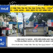 Cho thuê nhà 2 Mặt Tiền Tân Kỳ Tân Quý q.Tân Phú 245m² - NGANG 7M - GẦN AEON